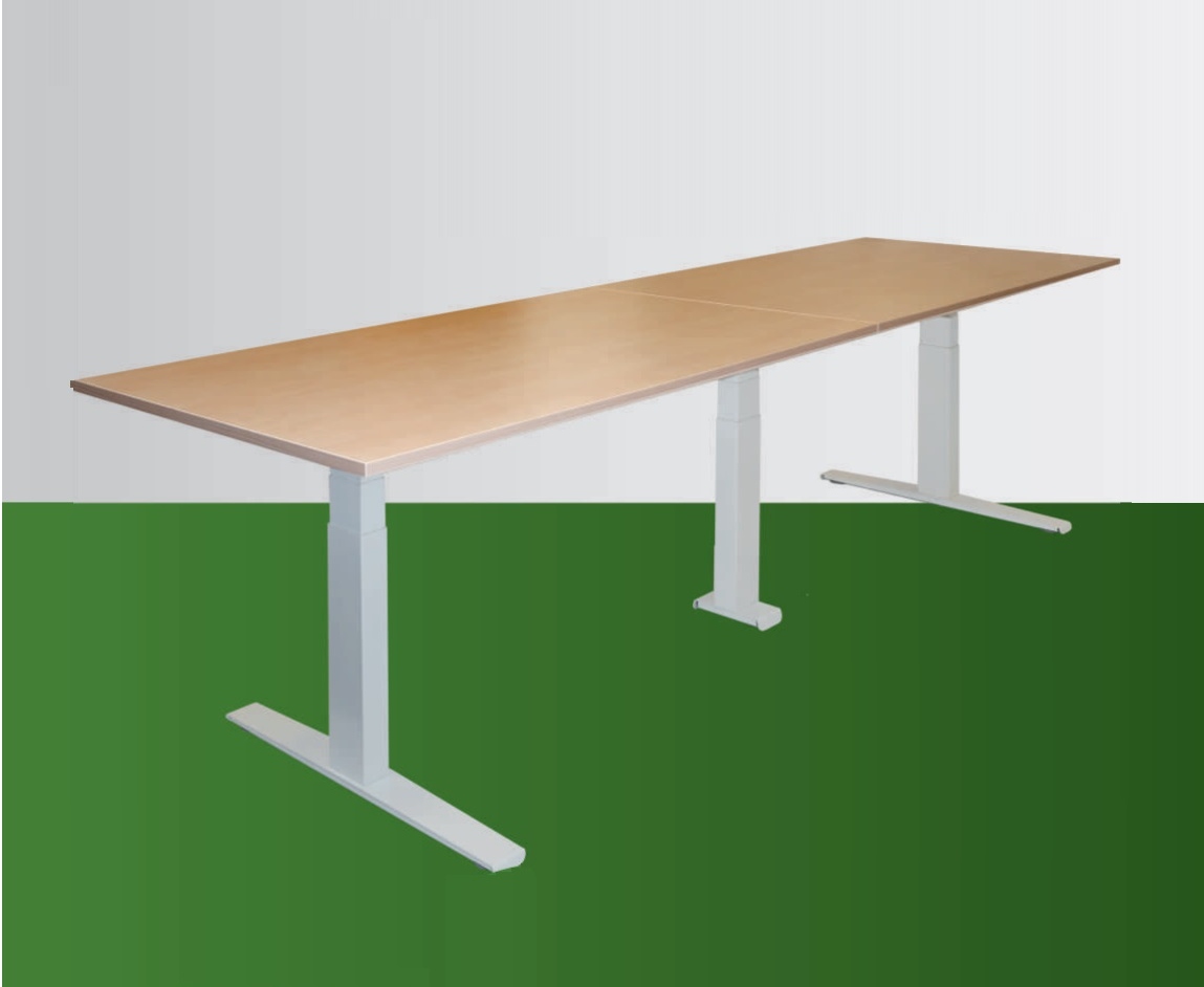 Konferenztisch Steh/Sitz motorische Höhenverstellung 64 bis 128cm