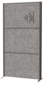 MAUL Stellwandsystem MAULconnecto 9601089 3xAkustik d.gr Stand