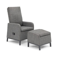 BEST Relaxsessel-Set Riga 555431 mit Hocker – Farbe: Anthrazit