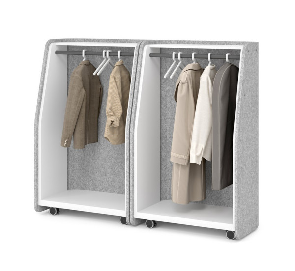 Hammerbacher Mobile Garderobe P1 mit Akustikschutz | Büropiraten