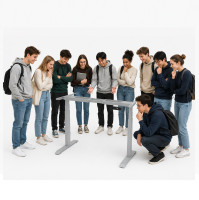 XE3 Steh-/Sitzschreibtisch mit Motorsteuerung Höhe 625-1275 mm