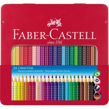 Faber-Castell Colour Grip Farbstifte – 24er Set – 3 mm Ø