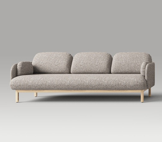 MYAMI von Narbutas Freisitzer-Sofa mit massivem Eschenholz mit Beinen – die wohnlichste Option