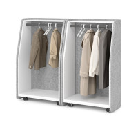 Hammerbacher Mobile Garderobe P1 mit Akustikschutz | Büropiraten