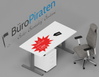 Büromöbel SET 3in1 eSchreibtisch, Container, Drehstuhl