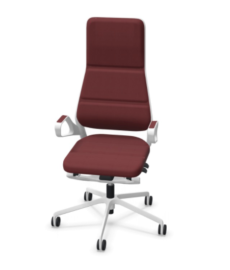 König+Neurath Drehstuhl High back Gestell weiß Nappaleder