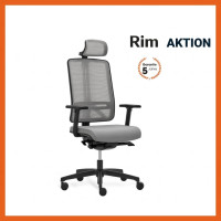 RIM FLEXi  1104 Komfort Drehstuhl Nackenstütze Armlehne schwarz Netz grau 432