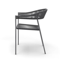 BEST Stapelstuhl Sebastian 552431 anthrazit – 4er-Set