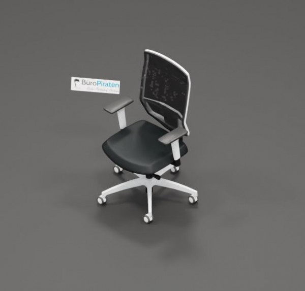 Dauphin SLP AJ 5776 AdJust evo mesh Drehstuhl 2F-Armlehne weiß