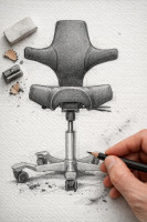 HAG CAPISCO 8106 Drehstuhl Bezug: schwarz Gestell Silber