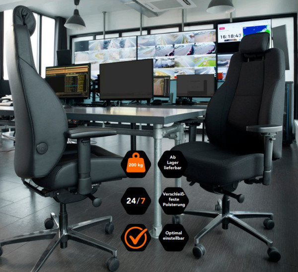 24-STUNDEN STÜHLE Bürostühle für intensives Arbeiten 24/7