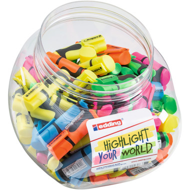 edding Textmarker Mini 7/4, sortiert – 100 Stück Packung