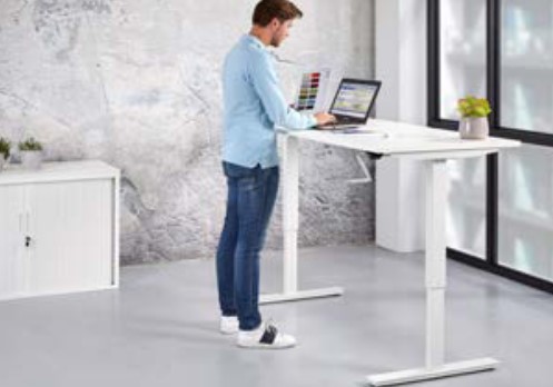 Höhenverstellbarer Schreibtisch mittels Kubel 2-stufig - Belastung bis 80 kg