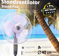 Standventilator STAND FAN  16" (40 cm) 3- flüglig - oszillierend 90 Grad