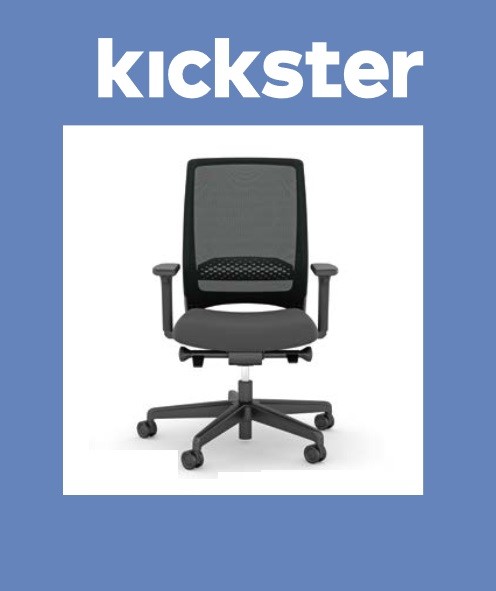 Viasit Kickster Bürostuhl 2D-Armlehne Netz schwarz 129.1000