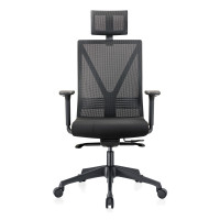 ☠️ Quarterdeck 640 Dreshtuhl Mesh mit Armlehe Kopfstütze schwarz