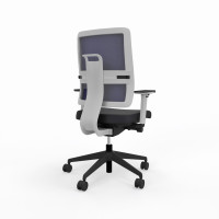 Viasit Toleo 652.2500 – Ergonomischer 2D-Drehstuhl in Telegrau  - 1311 dunkelblau