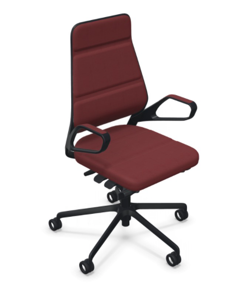 König+Neurath Drehstuhl Low back Black Edition Nappaleder