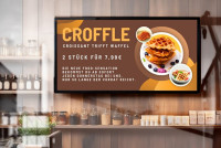 49" Schaufenster-Display mit Sicherheitsglas & Mediaplayer & CMS
