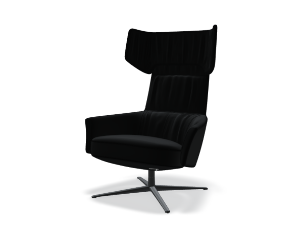 TORO Loungesessel -Bezug: Charles (Samt) C01 schwarz