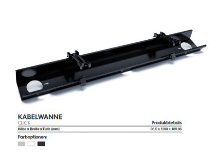 Universelle Kabelwannen Metall, Modell: CLICK
