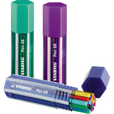 STABILO Pen 68 BIG Pen Box – 20 Farben sortiert
