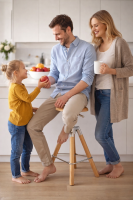 Hocker Modell 111 Atelierhocker niedrig Gestell Holz BxTxH 496x496x480-630 mm