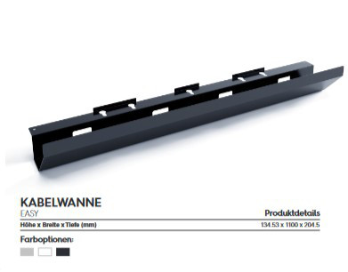 Universelle Kabelwannen Metall, Modell: EASY