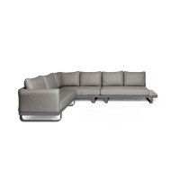 BEST Lounge-Set Fellow 589532 AN – wetterfestes Outdoor-Sofa mit Tisch in Anthrazit