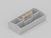 Filz Toolbox 3 - mit Holzgriff und Einteilung PYTB21 - Farbe silber Filz Toolbox 3 - mit Holzgriff und Einteilung PYTB21 - Farbe silber